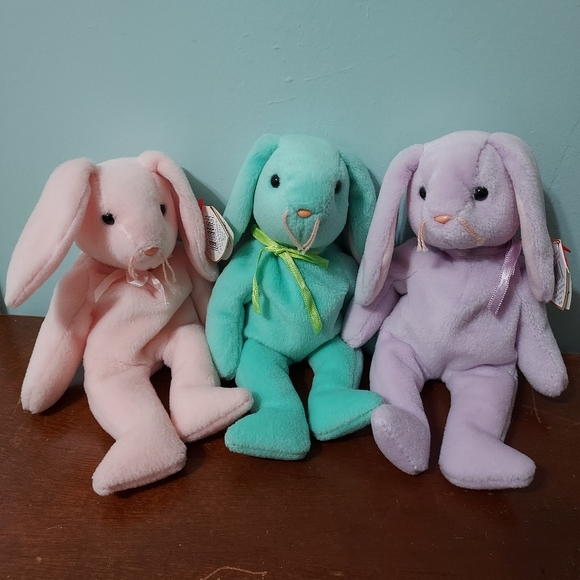 Hippity, Hoppity and Floppity beanie babies - Picture 2 of 8